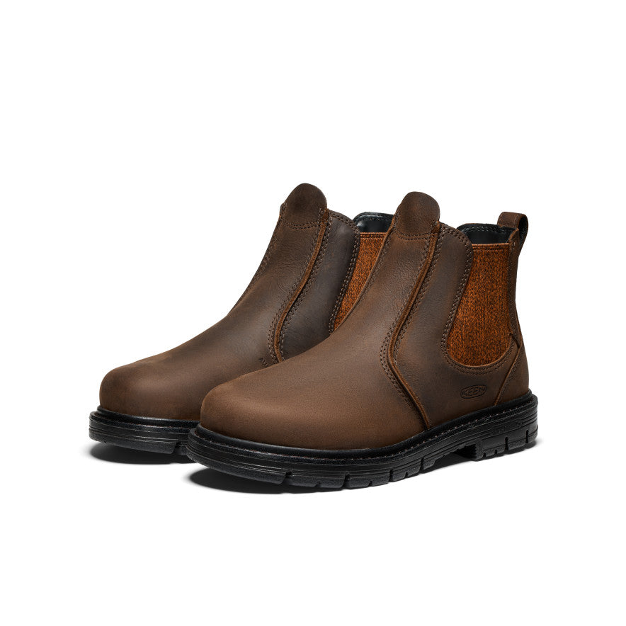 Women's San Jose Chelsea 90° Heel Boot (Aluminum Toe) | Cascade Brown/Black - Image 2