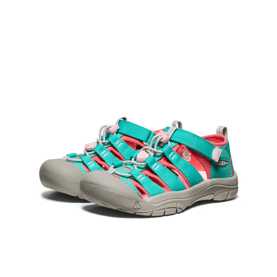 Big Kids' Newport H2 | Bright Aqua/Giggle Pink - Image 2
