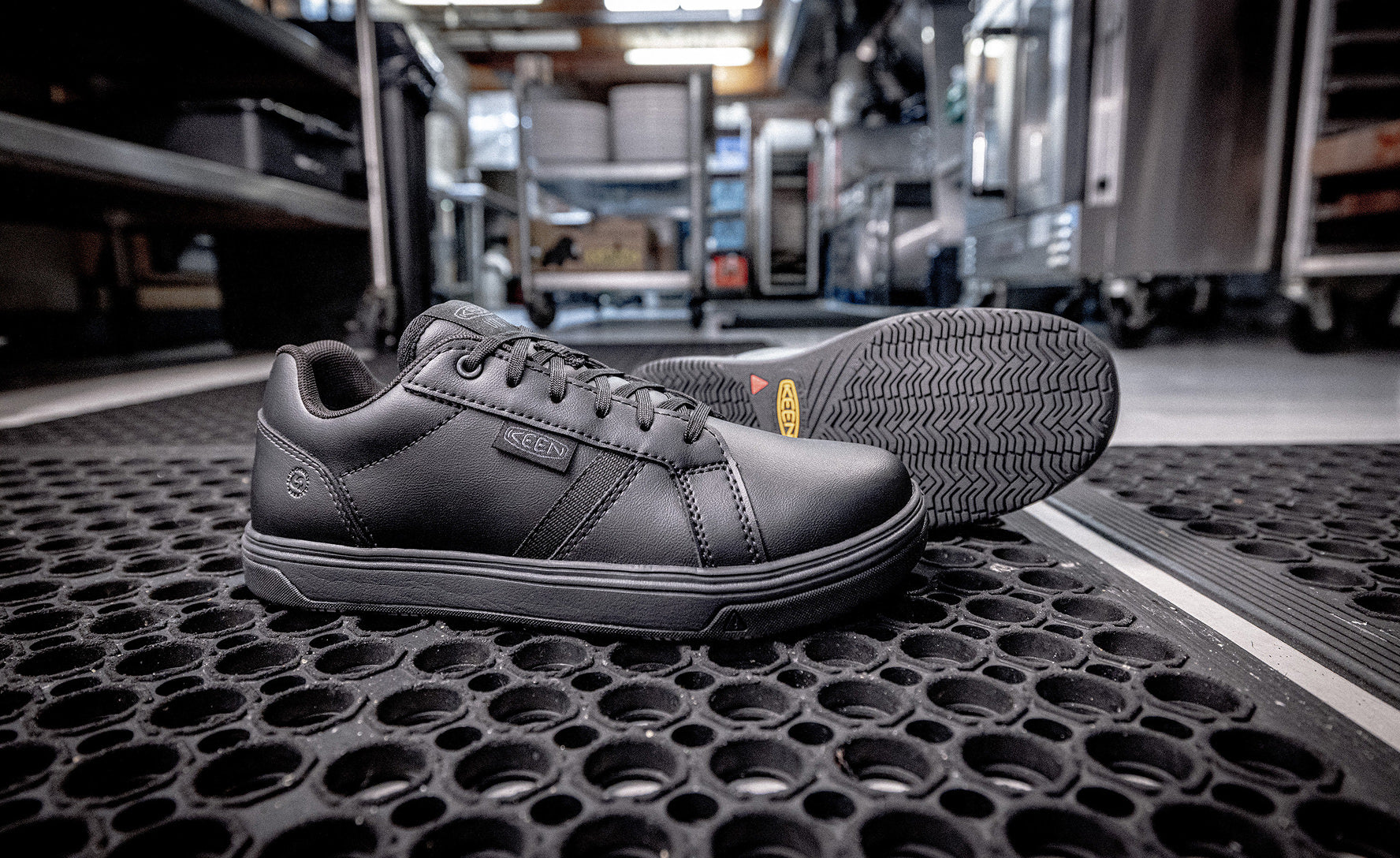 Men's Kenton WTX Work Shoe (Soft Toe) | Black/Black - Image 7