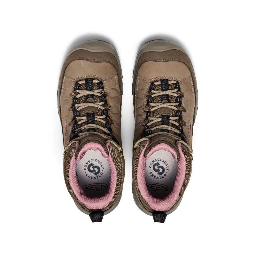 Women's Targhee IV Wide Waterproof Hiking Boot | Brindle/Nostalgia Rose - Image 4