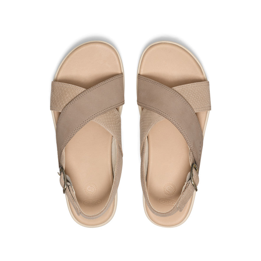 Women's Elle Luxe Cross Strap Sandal | Plaza Taupe/Brindle - Image 4